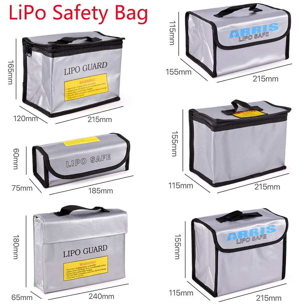 Borsa di sicurezza Lipo Guard Borsa di sicurezza Lipo portatile ignifuga a prova di esplosione 215 * 115 * 155mm per batteria per auto RC FPV Racing Drone