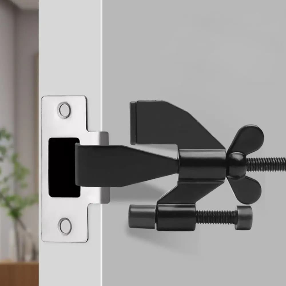 Hot Adjustable Travel Door Lock Stainless Steel Portable Door Stopper Heavy Duty Lightweight Door Stopper for Travel Hotel