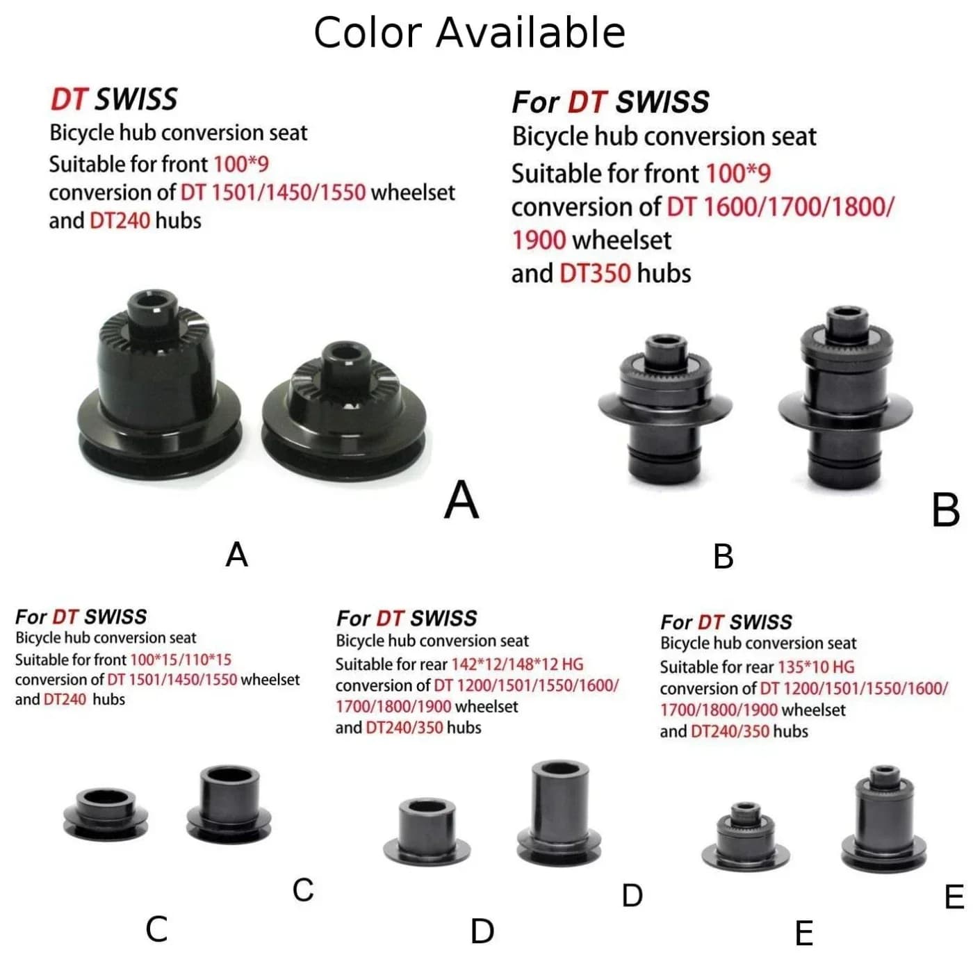 Adattatore per kit di conversione mozzo bici ForDT SWISS 240/350/370/X1501/1600/1700/1800/1900 Sedile di conversione ruota mozzo Accessori per biciclette