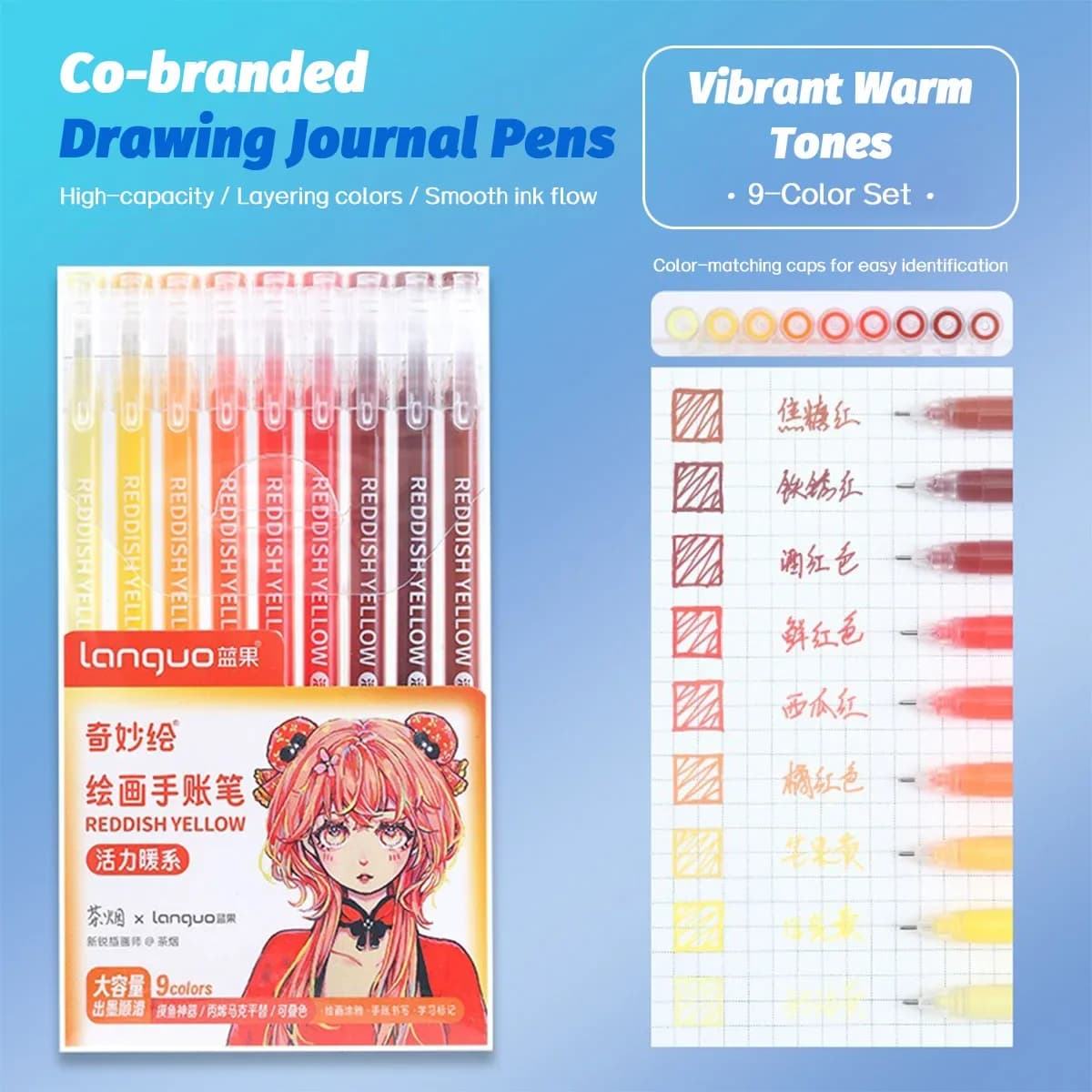 6/9pcs Set Morandi Gel Pens 0.5mm Kawaii Pastel Set for Students Diary Scrapbook Painting&Drawing Pen School Supplies Stationery
