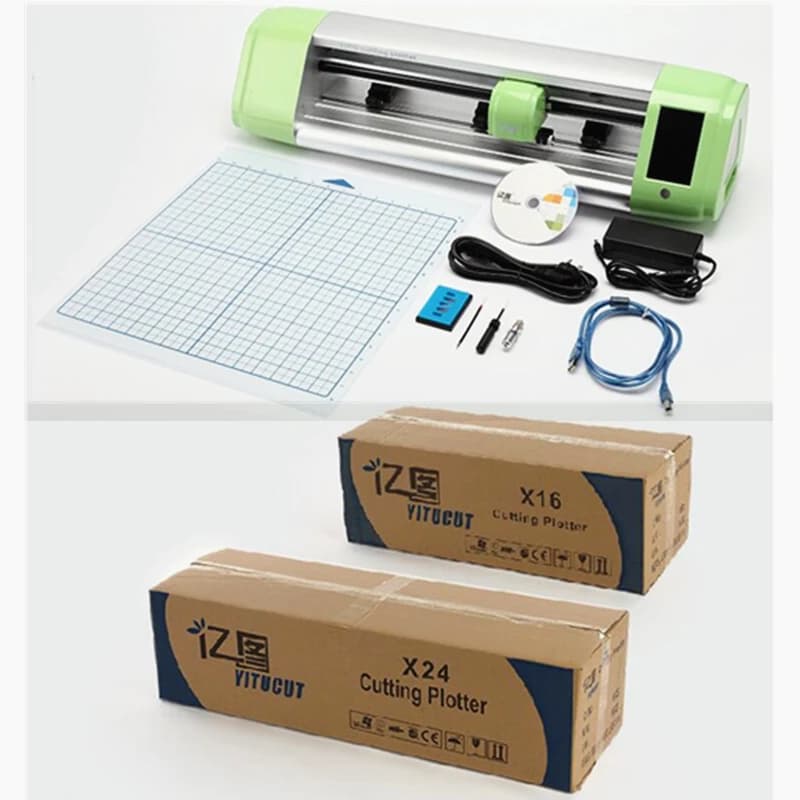 Plotter automatico per macchina da taglio per pellicole CA16 Profilo per contorno fotocamera Die Slicing Cutter Adesivo digitale in vinile per strumento pubblicitario