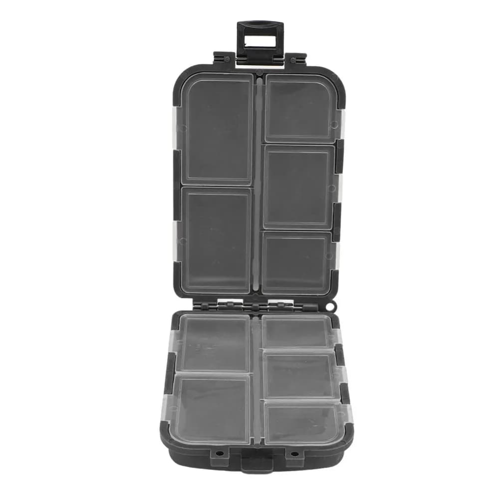 3PCS ABS Fishing Tackle Box 10 Compartments 9.5*6.5*3cm Fishing Hook Case Waterproof Hard Shell Fishing Lure Box Travel Fishing