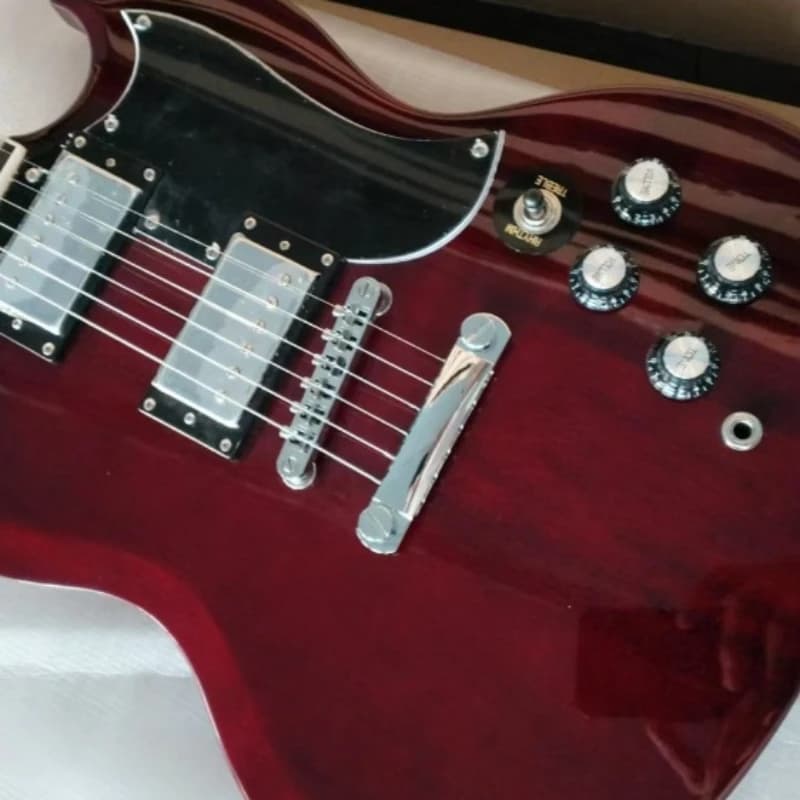 Chitarra Elettrica Hot Picks Rossa SGS HH con Pickup, Consegna Gratuita a Domicilio, per Canto e Accompagnamento, Musica Rock