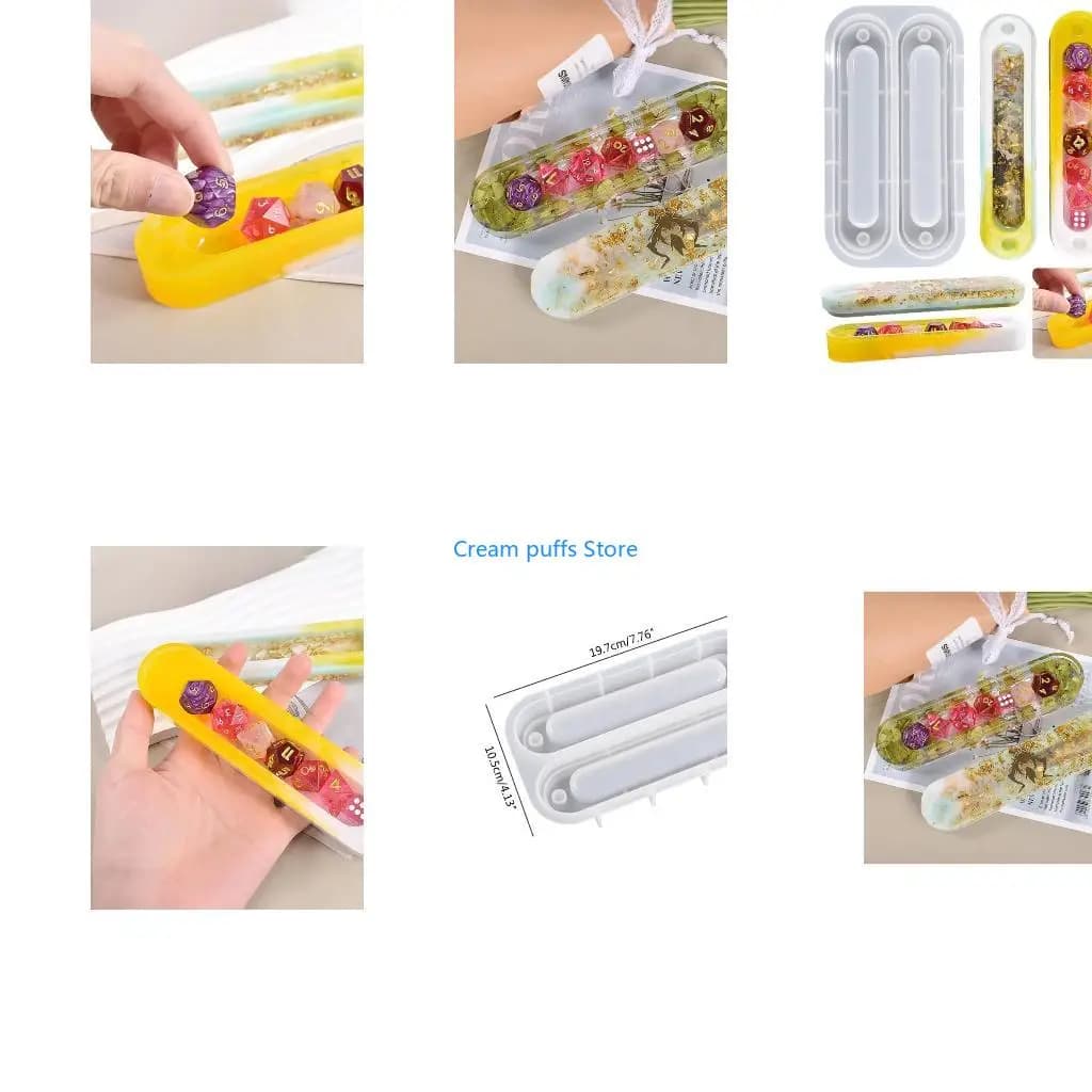 50LE Storage Case Silicone Mold Resin Holder Mold DND Box Mold Crystal Epoxy Mold for DIY Home Decor