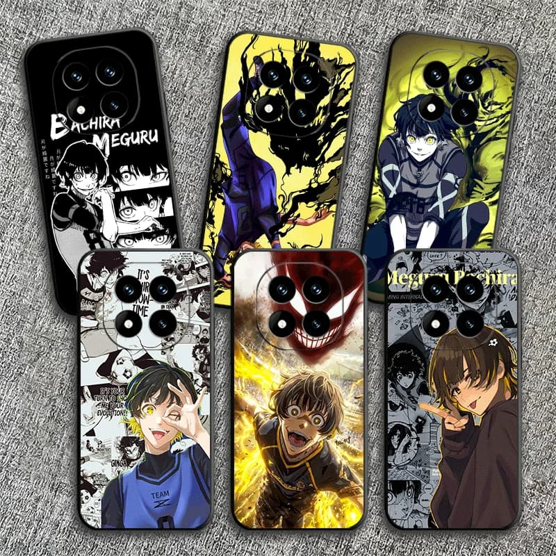 Blue L-Locks Bachira Meguru Soft Phone Case for Xiaomi Redmi Note 12 13 14 15 Pro Plus 11 12S 11S 11T 10 4G Black Cover Back She
