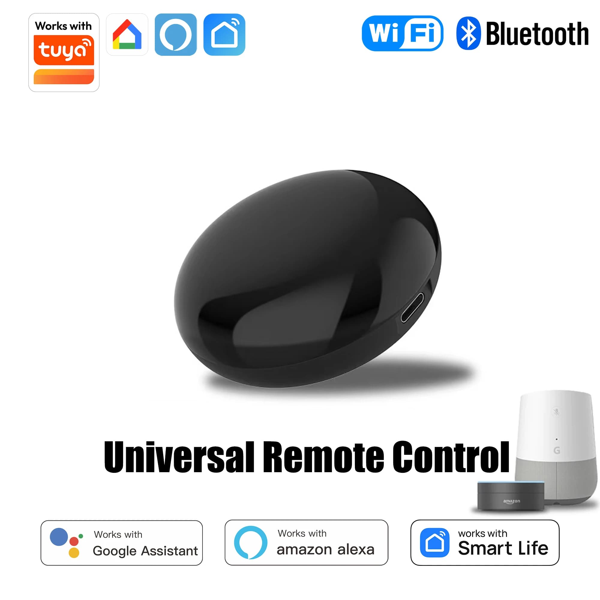Universal remote control IR smart Tuya WiFi for TV/DVD, compatible with Alexa, Google Home, Tuya Smart Life