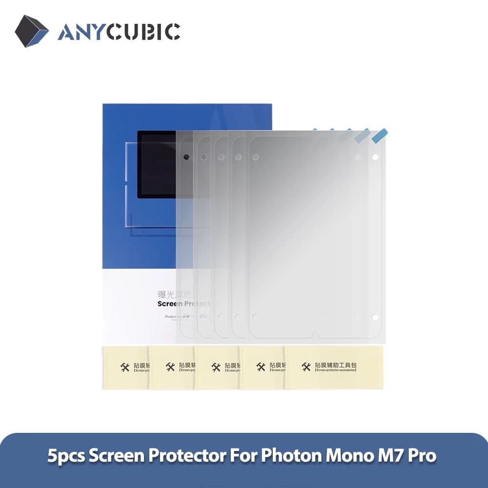 ANYCUBIC 3D Printer Original 5 pcs/Lot Screen Protector for Photon Mono M7 Pro 3D Printer LCD 243*165*13mm