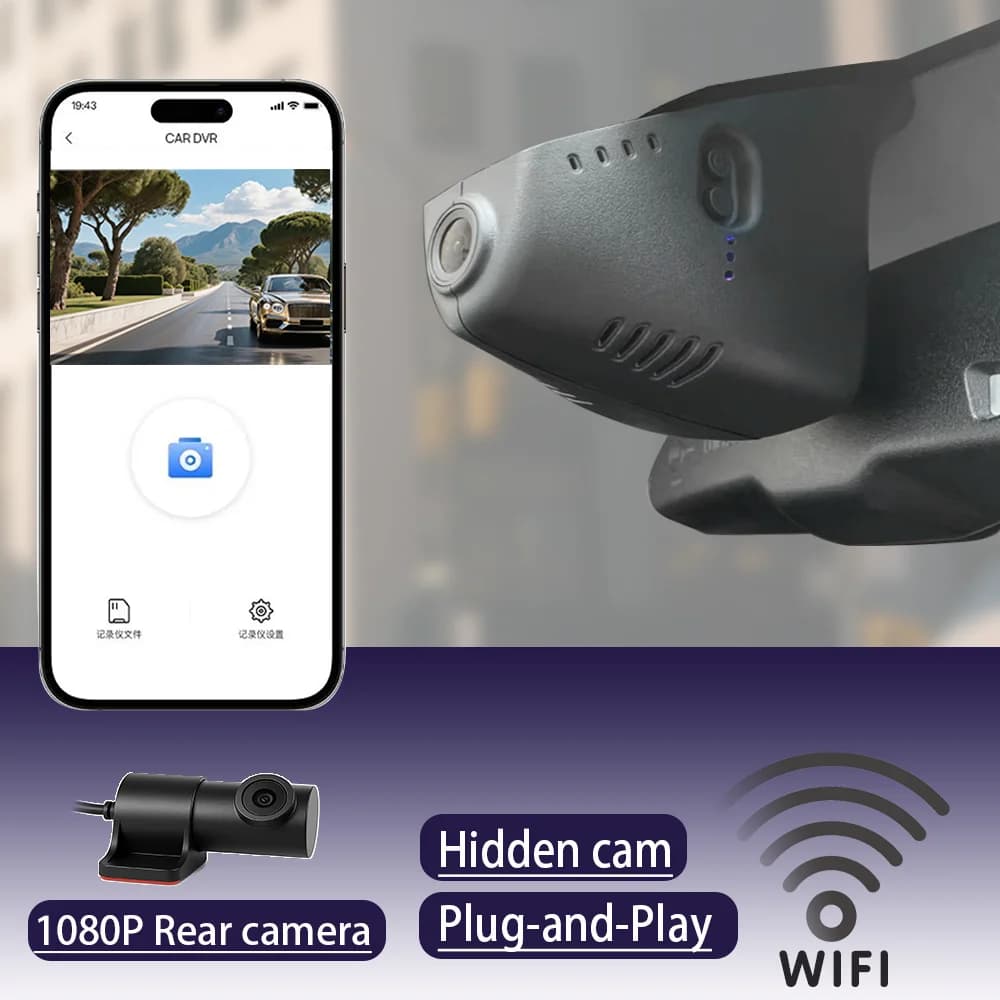 4K HD WIFi Car Video Recorder Dash Cam for Honda SPIRIOR from 2017 to 2019 2160P Plug and Play APP Control