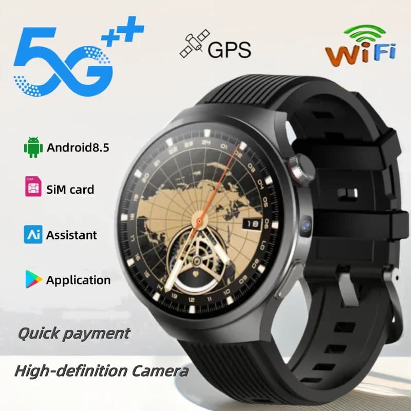 VP30 Smart Watch 4G/5G Android Smartwatch Bluetooth Connectivity Heart Rate Monitoring HD Camera GPS & WiFi Unisex Wrist Watch