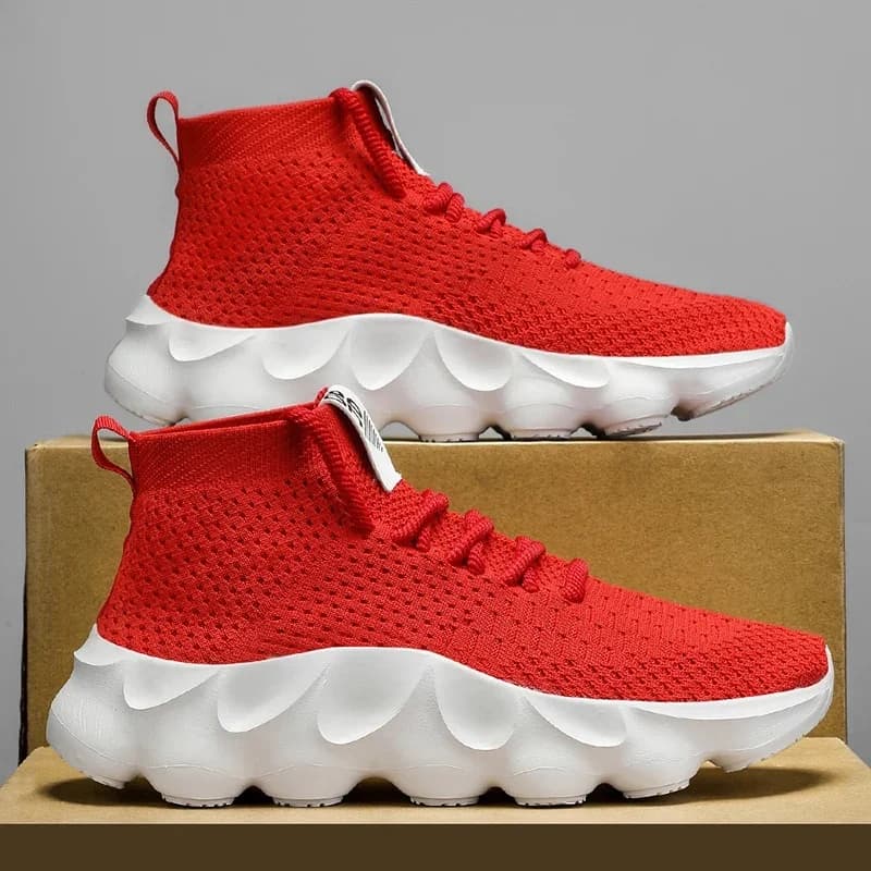 Scarpe Sportive Traspiranti con Suola Morbida per Donna, Sneakers Casual alla Moda con Lacci e Suola Spessa, Tenis Masculino per Uomo