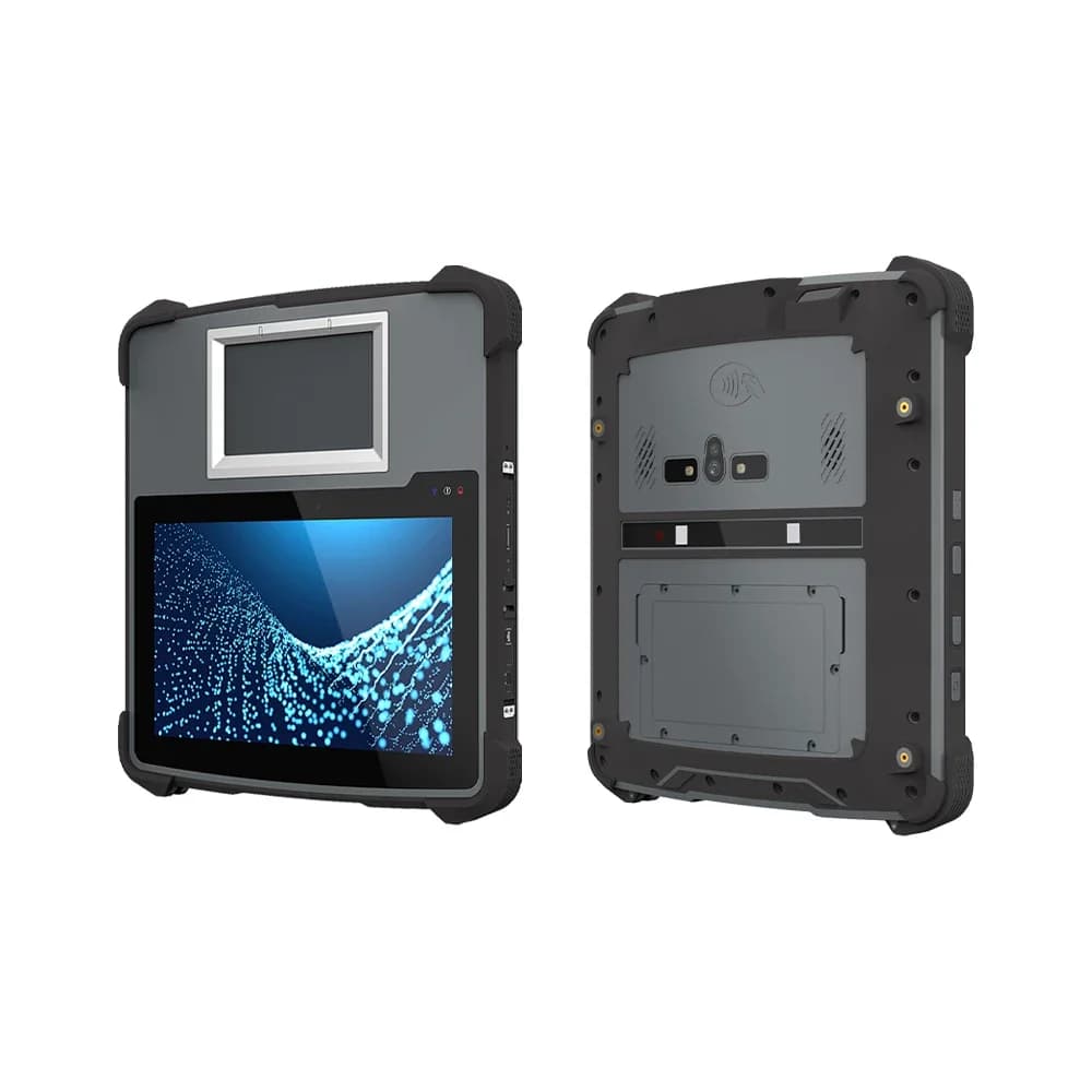 2025 Customized Data Capture Biometric Ten Fingerprint Scanner Rugged Registration Tablet with QR Scanner Dual Iris for EKYC