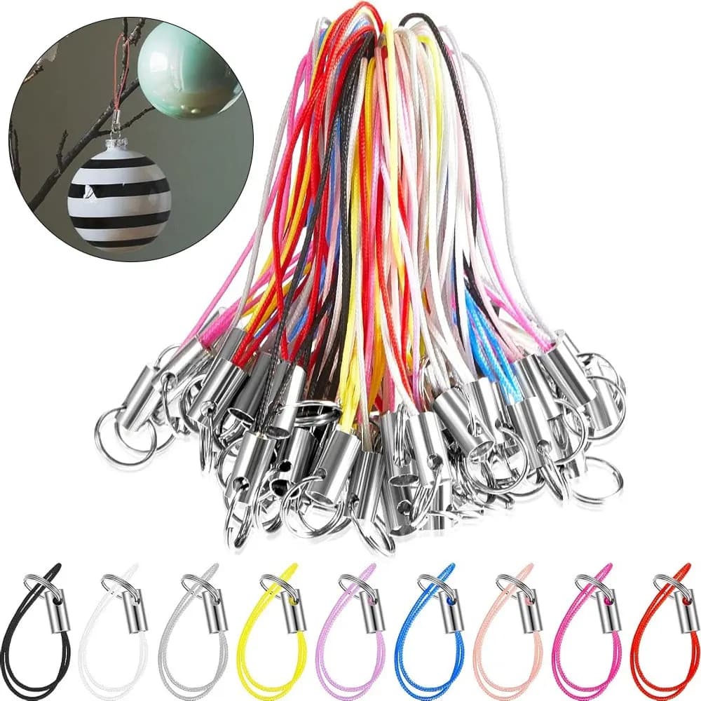 10/30/50 pieces suspended rope with jump ring, creation of DIY jewellery rope for mobile phone, rope for hanging toys, Valentine's Day, Christmas gifts