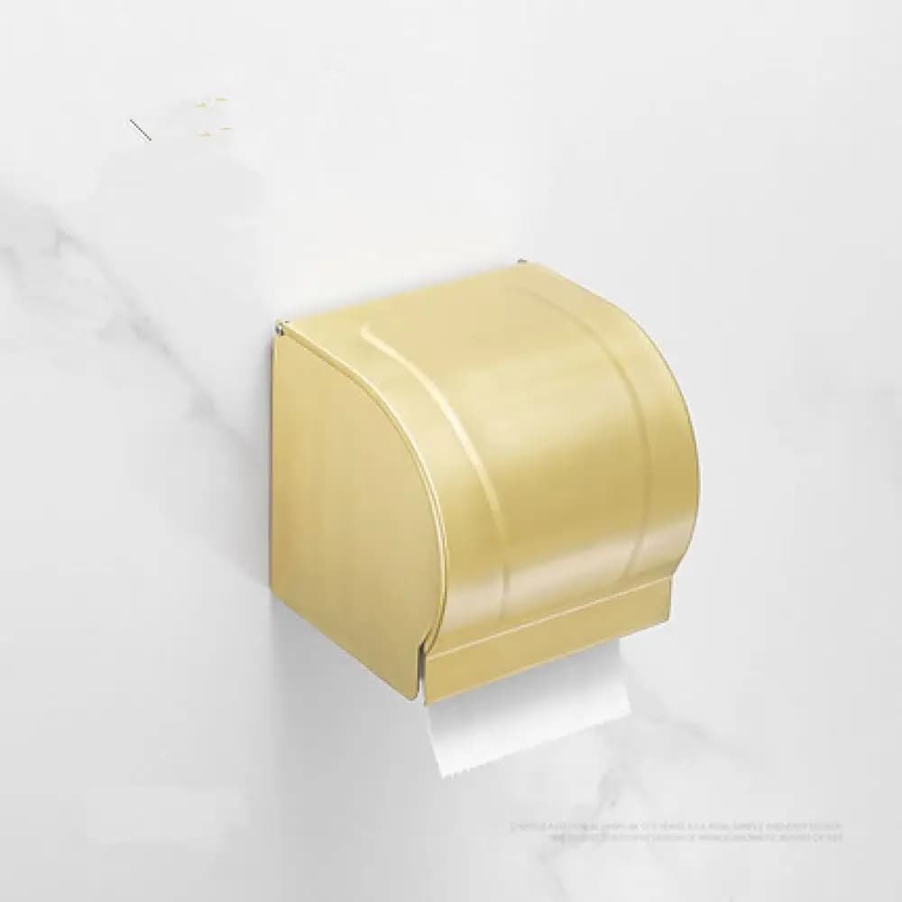Set di Accessori per Bagno in Oro, Mensola Angolare, Portasciugamani, Portarotolo, Portascopino, Kit Hardware per Bagno, Personalizzabile