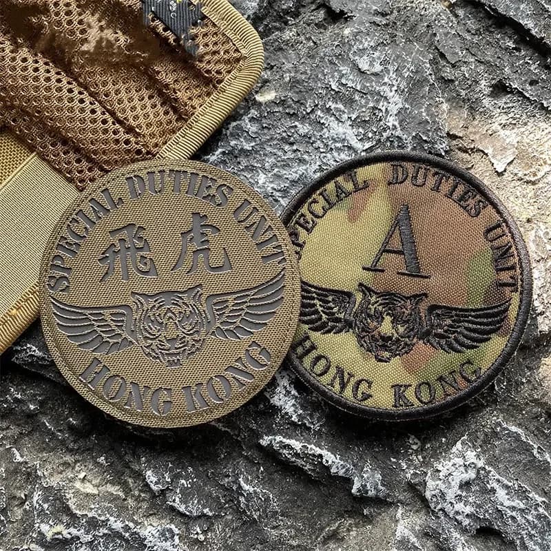 IR SDU FlyingTiger Carved Reflective Badges Hook & Loop Patches Tactical Backpack Patch Military Stickers for Clothes