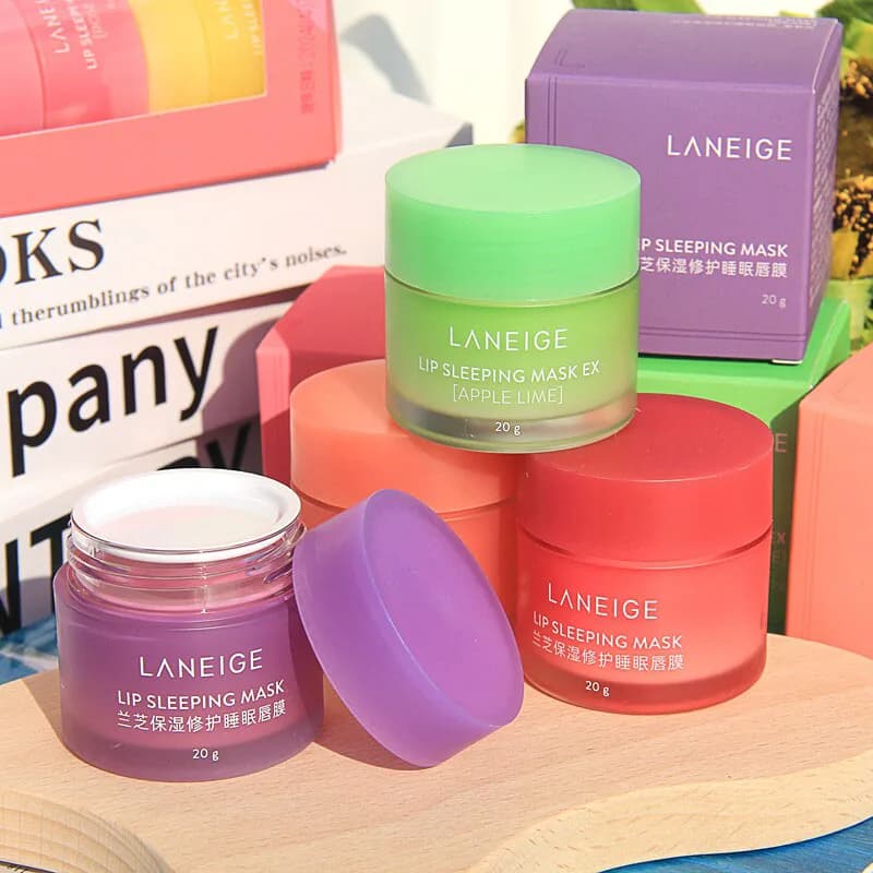 Laneige Jelly Sleep, Night Lip Balm, 4*8g Hydrating Treatment Set, Light Nutrition, Christmas Gifts