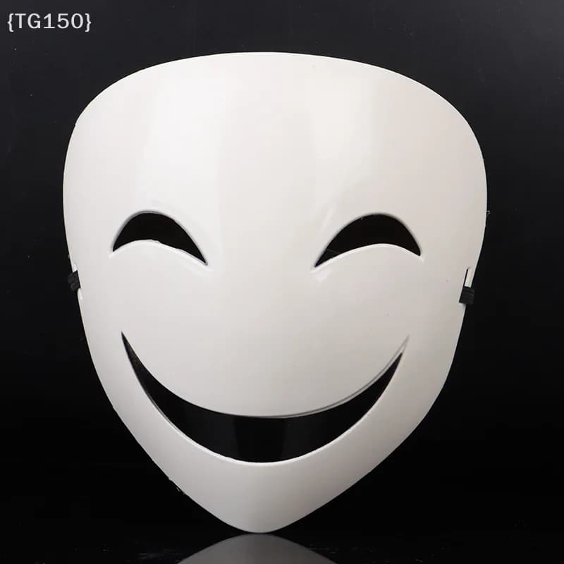 【Ja】Maschera in stile anime giapponese per adulti, casco cosplay bianco e nero con visiera regolabile e visibile