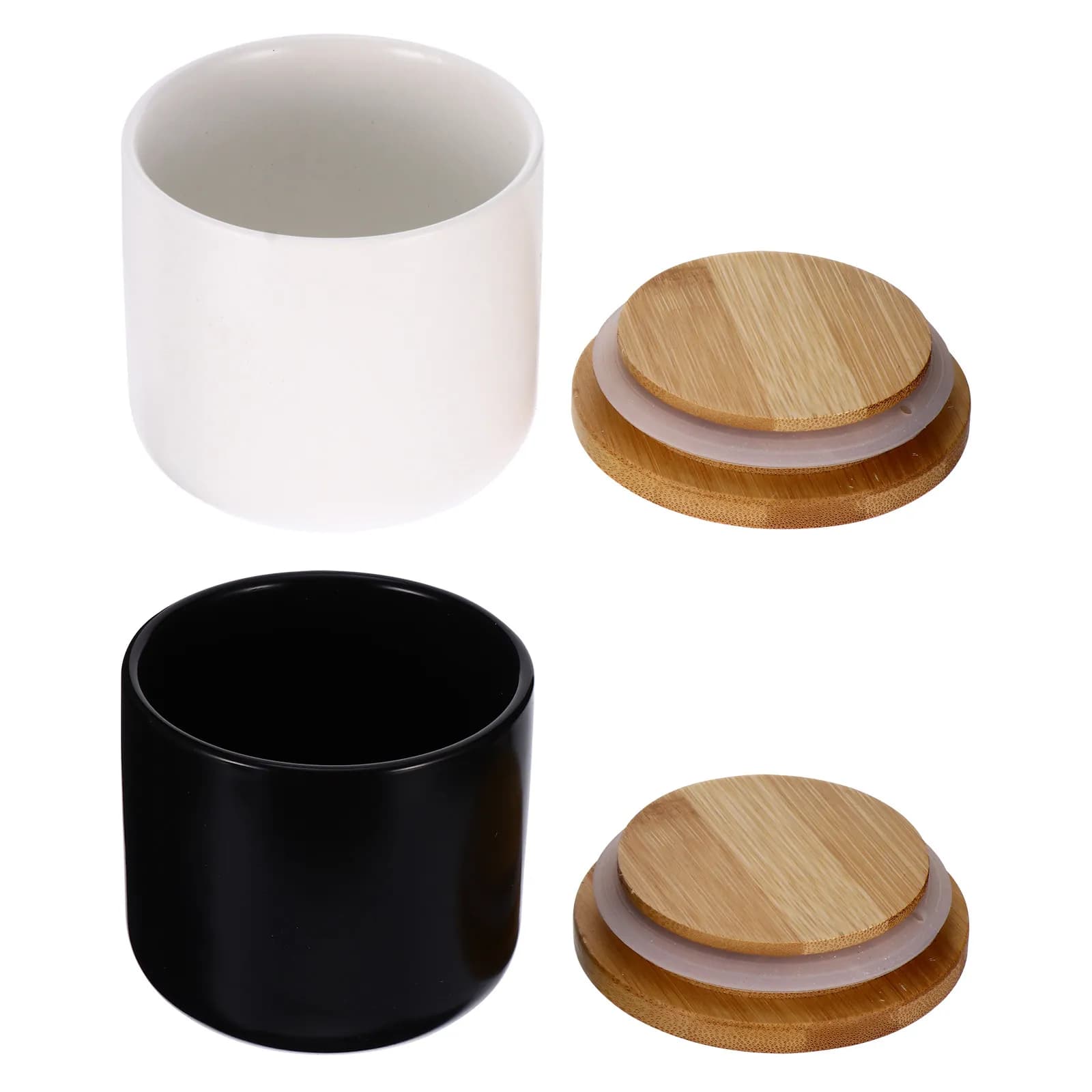 2 Barattoli in Ceramica Sigillati, Contenitori Ermetici Resistenti per Snack, Noci, Spezie, Biscotti, Uso Domestico e in Cucina