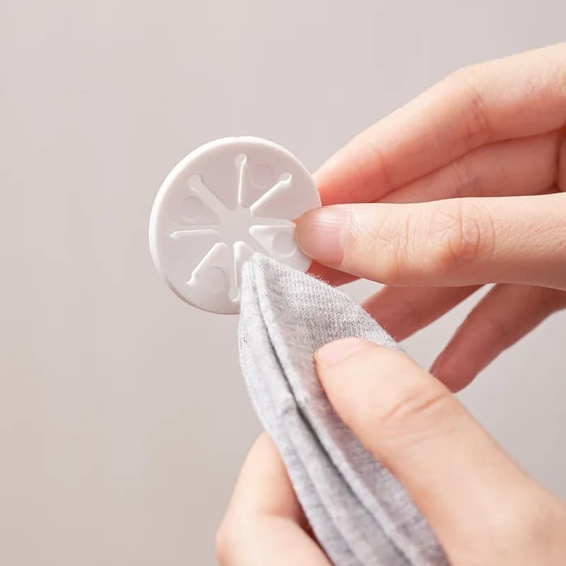 Set di 7 Organizzatori per Calzini per Professionisti e Famiglie, Clip Portatili in PVC per Calzini, Clip per Ordinare i Calzini