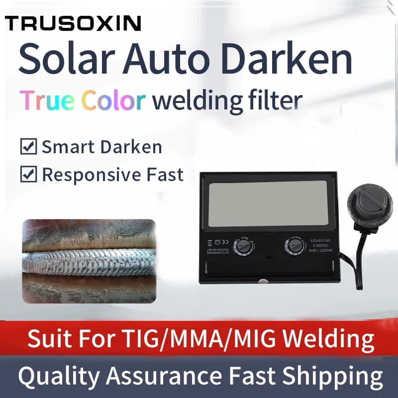 NEW AAA battery + automatic solar blackout TIG MIG MMA real color welding mask / face mask welding glasses/