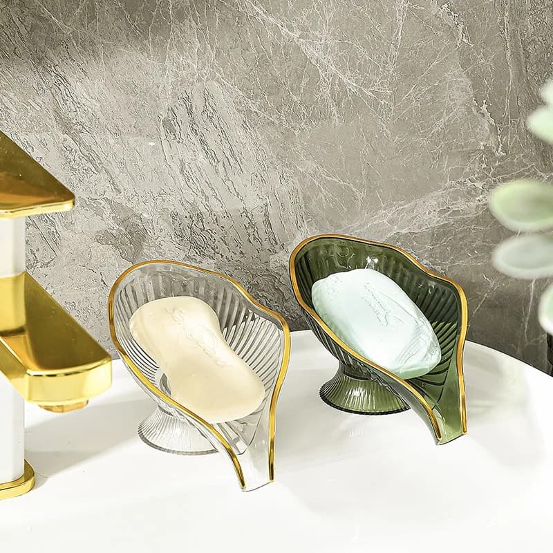 Tray for Exhaust Plate Creative soap dish Gadget bathroom soap dish for laundry soap dish leaf shape soap dish