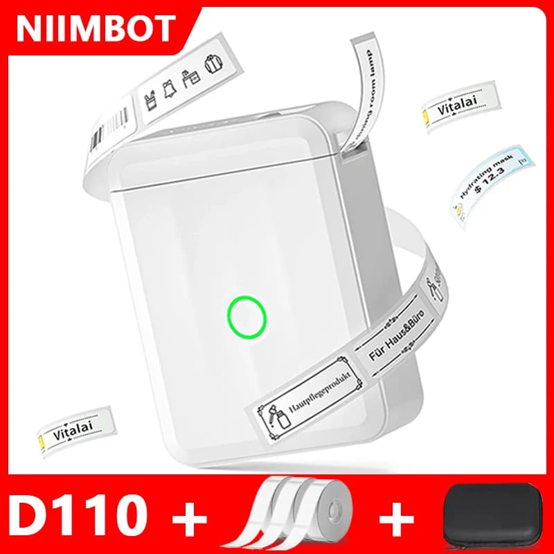 Niimbot D110 Mini stampante portatile wireless Stampante per etichette intelligente Telefono cellulare per etichettatrice per adesivi termici