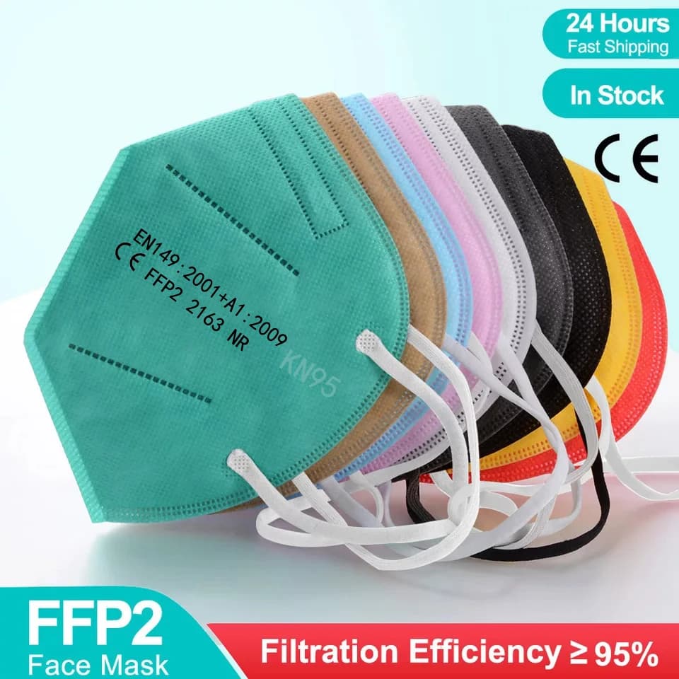 10-100Pcs FFP2 Masks KN95 Face Mask Filter 5Layers Adult kn95 Mascarillas Quirurgicas Homologadas Reusable FFP2 Mask