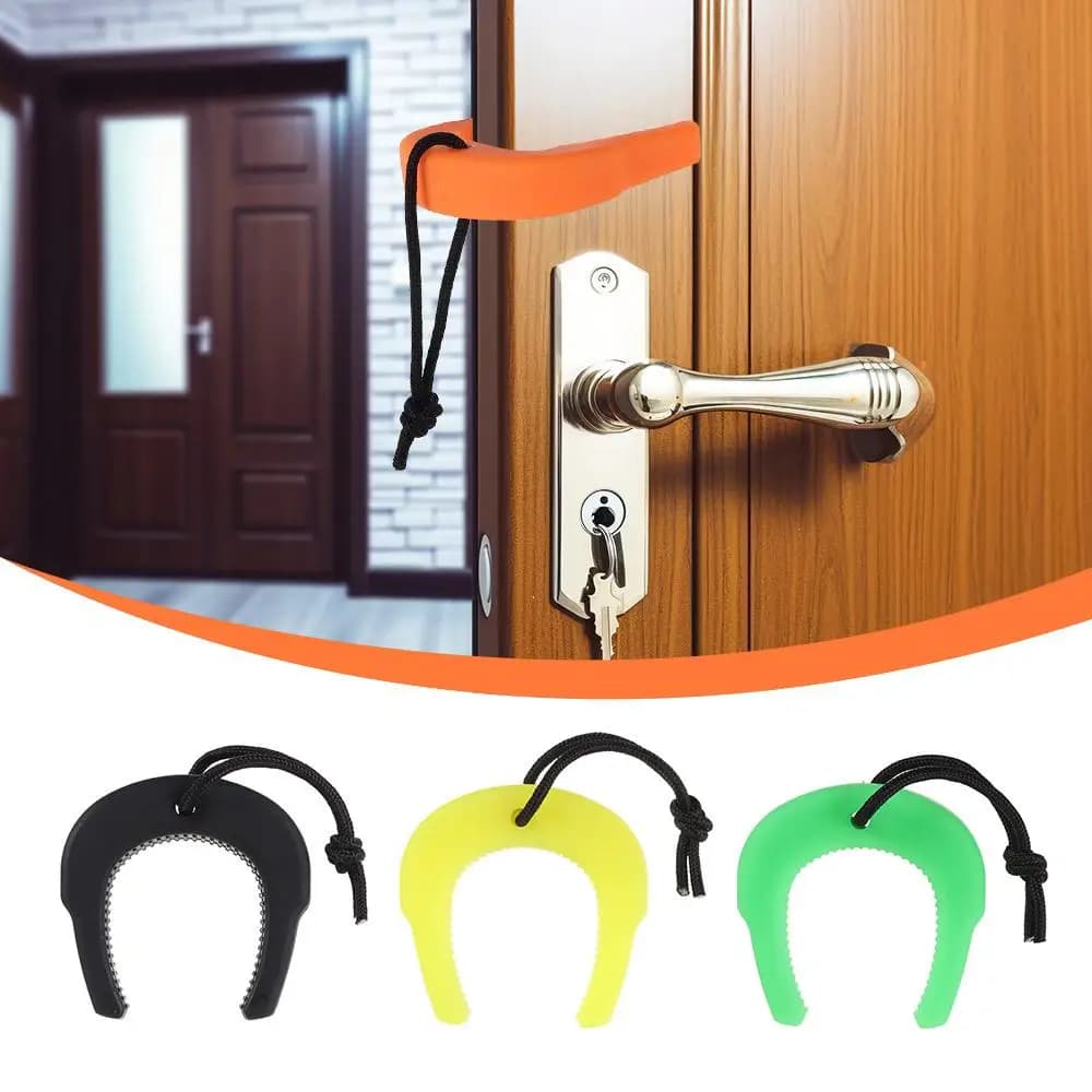 Durable Rubber Door Jam Firefighter Gear Wedge Rubber Door Stopper Easy to Use Door Stop Alarm Door