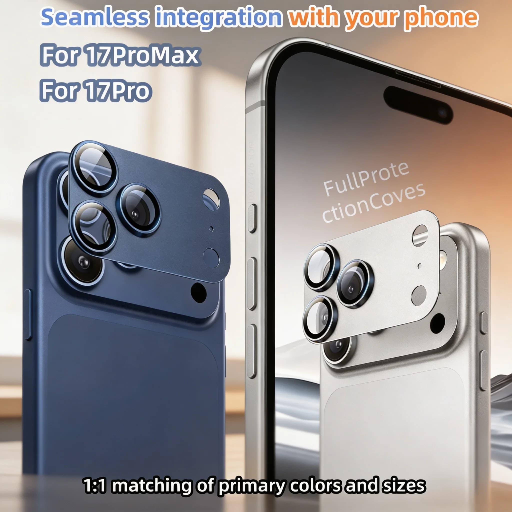 2/3/5PCS Metal Glass Camera Lens Protector for IPhone 17 PRO MAX / 17 PRO Lens Cover Accessories Metal Camera Screen