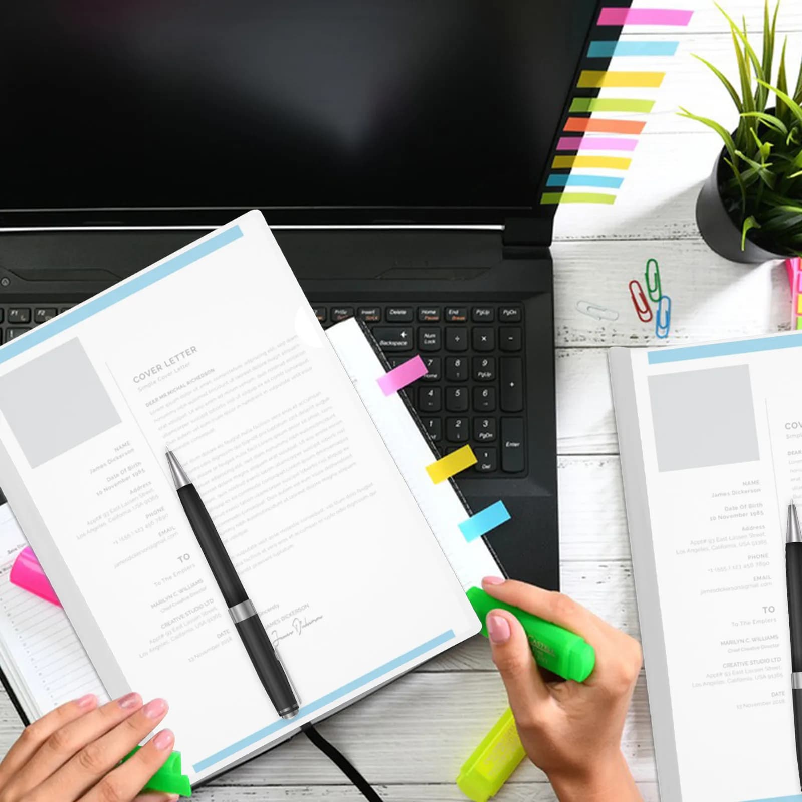 10 Pezzi Copertine Trasparenti Scorrevoli per Documenti, Cartelle in Plastica Trasparente con Clip a Leva, Organizzatori per Curriculum, Archivio Ufficio