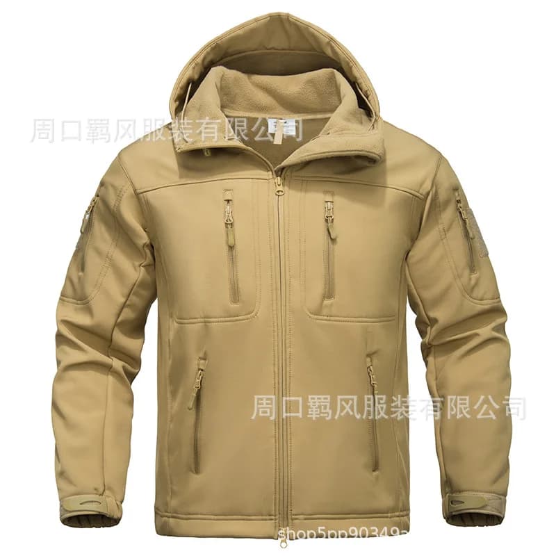 Inverno di Nuovo Modo degli uomini di Colore Solido di Campeggio Trekking Giubbotti Maschile Casual Alla Moda Semplice di Base Con Cappuccio 2 Pezzi Set di Vestiti Cappotti