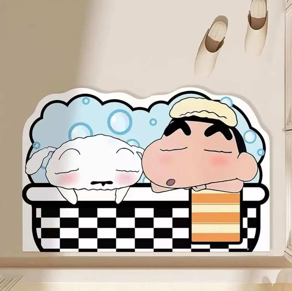 Cartoon Crayon Shin Chan Anime Anime Periphe 30*40cm Shower Room Water Uptake Mat Quick Drying Fashionable and Exquisite