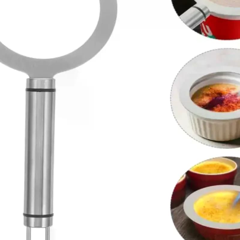 Professional Stainless Steel Brulee Rings For Milk Tea Cups Baking Tools Heat Resistant Dessert Shop Supplies Home