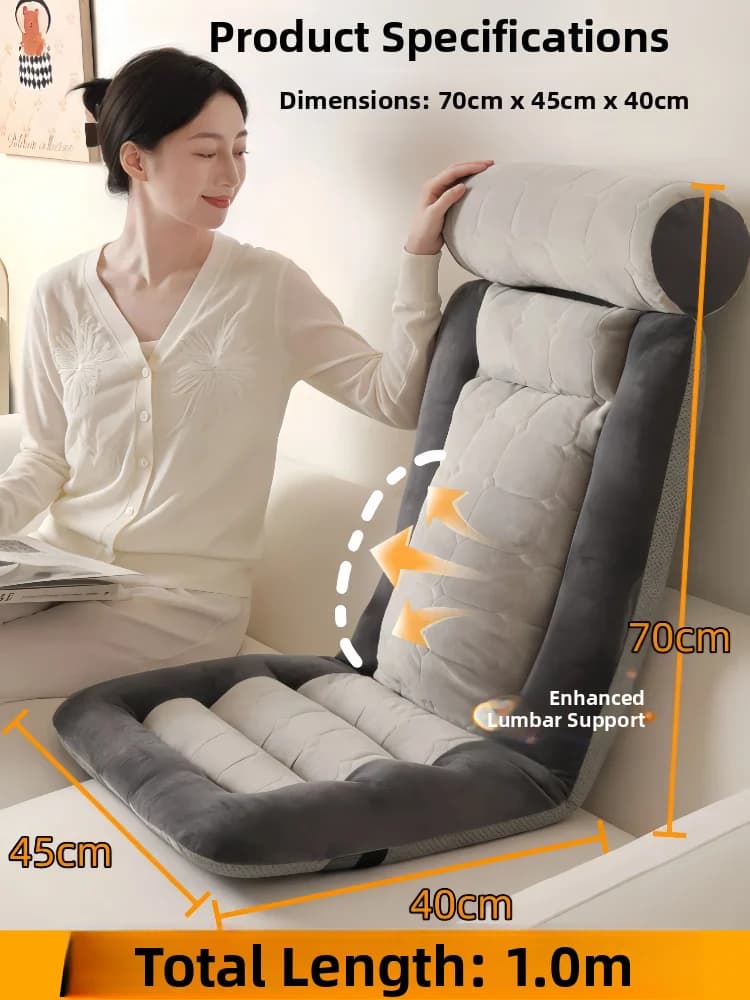 Cuscino per Sedia da Ufficio a Copertura Totale con Braccioli, Supporto Lombare Ergonomico, Protezione Lombare per Casa e Dormitorio