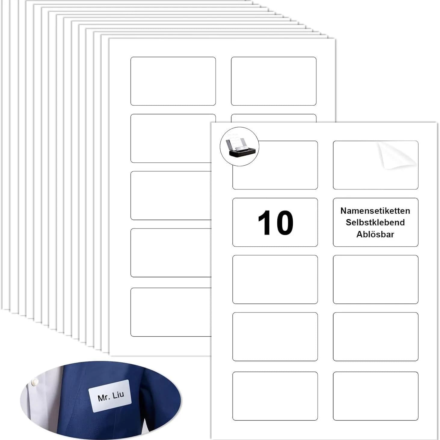 20/80 fogli di carta adesiva A4 per scrittura e stampa a mano, carta adesiva primitiva per ufficio, scuola, organizzazione domestica