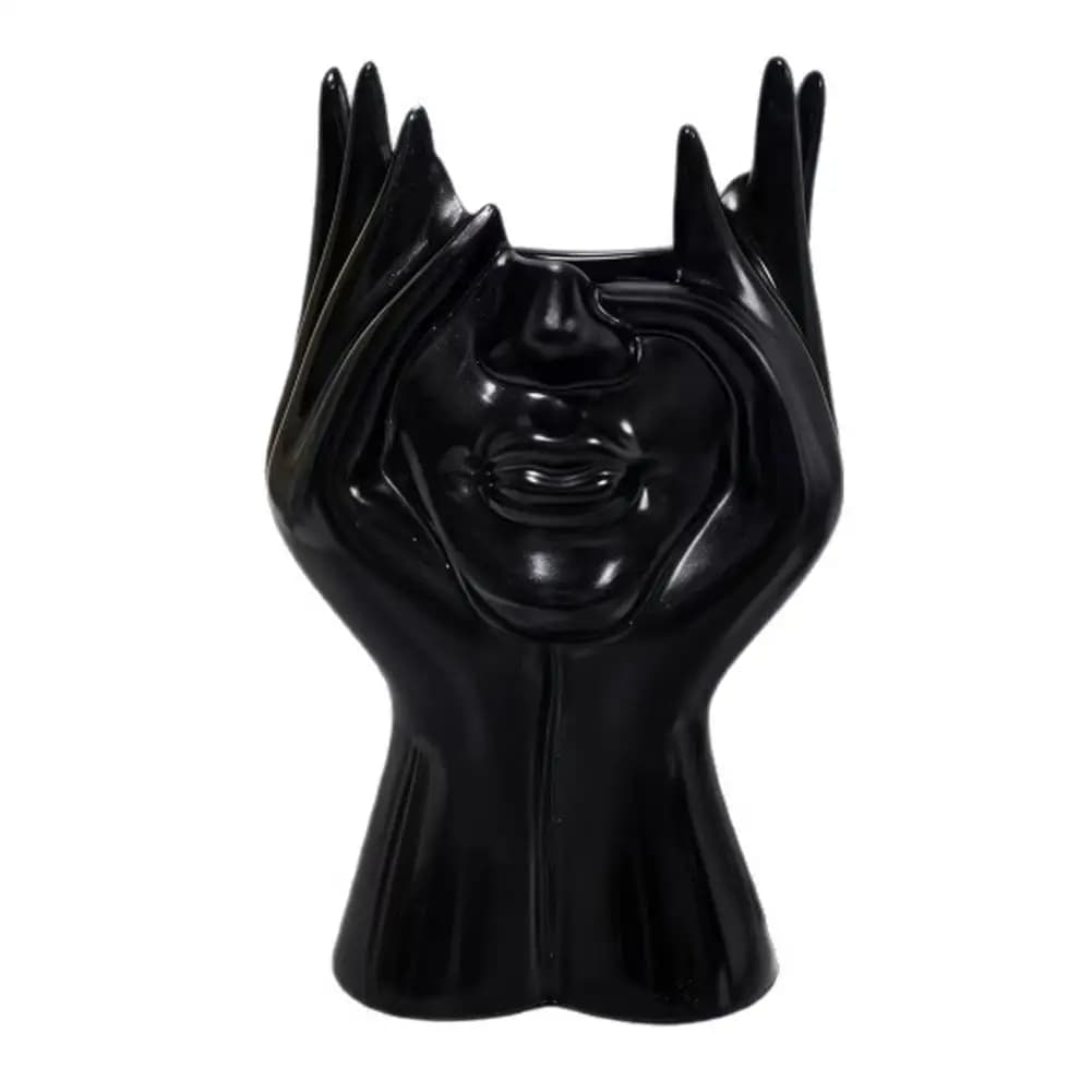 Contenitore Decorativo a Forma di Viso Umano Astratto, Ornamento Artistico Moderno per la Casa, Contenitore Multifunzionale per Organizzazione Scrivania, 1 Pezzo