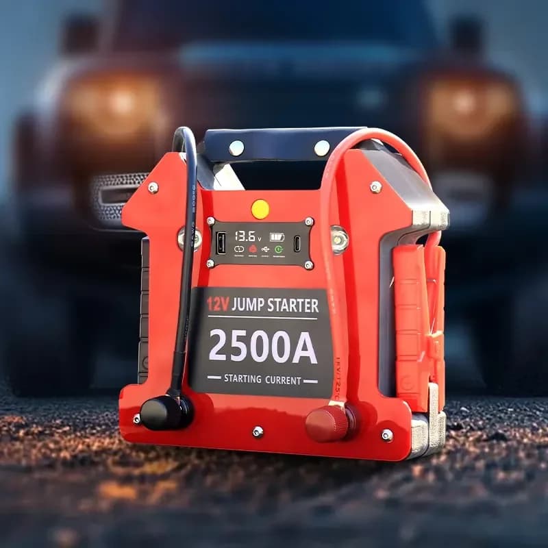Powerful 32000mAh X2500 Model Lithium Iron Phosphate Jump Starter 2500A 12V Vehicle with Power Bank