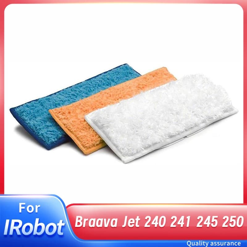 Panno lavabile per mocio per iRobot Braava Jet 240 241 245 250 aspirapolvere robot Wet Pad Mop Dry umido Pad Mop pezzi di ricambio