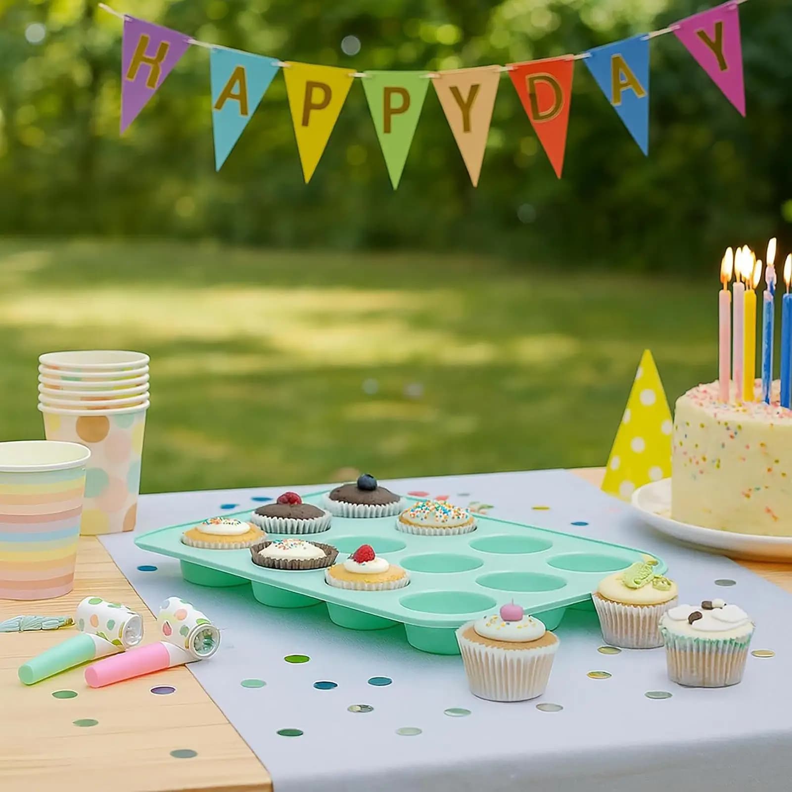 Porta cupcake con coperchio 24 contenitori per cupcake Porta muffin Portaoggetti per alimenti a 2 livelli Scatola per organizer per muffin e biscotti