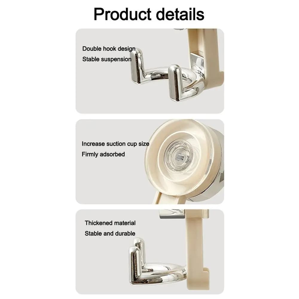 Ganci a ventosa riutilizzabili alla moda Ganci da bagno rimovibili multifunzionali Gancio portaoggetti per cucina Bagno