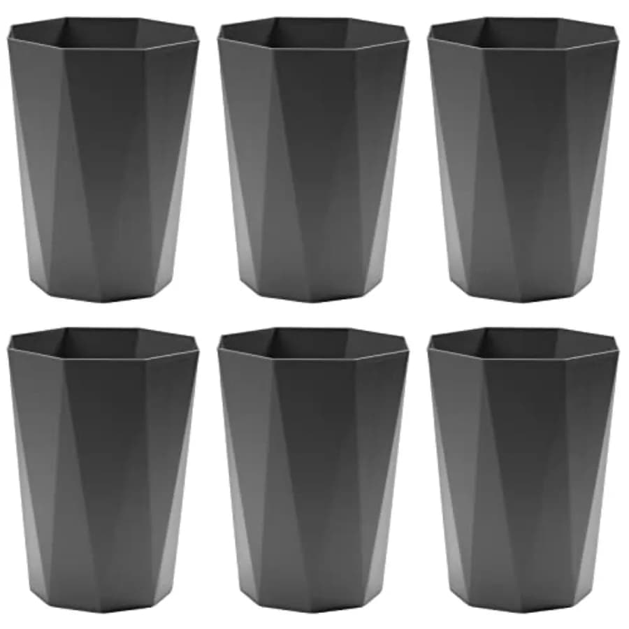 Cestino per Rifiuti da 12L, Contenitore in Plastica per Spazzatura, Bidone per Carta, Organizzatore per Ufficio, Camera da Letto e Casa