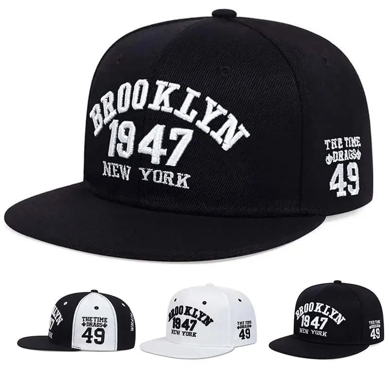 2026 1PC 1947 Embroidery Snapback Hat High Quality Baseball Cap Men's Versatile Pattern Casual Adjustable Hip Hop Sports Hat