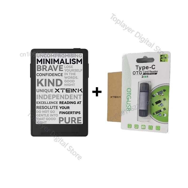 International Edition XTEINK X3 E-ink Screen Portable Thin and Light Reader with USB+Type-C Memory Card/Card Reader Set Gifts