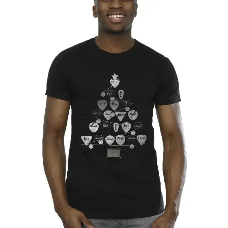 Christmas Men's Tree Guitar Picks T-Shirt