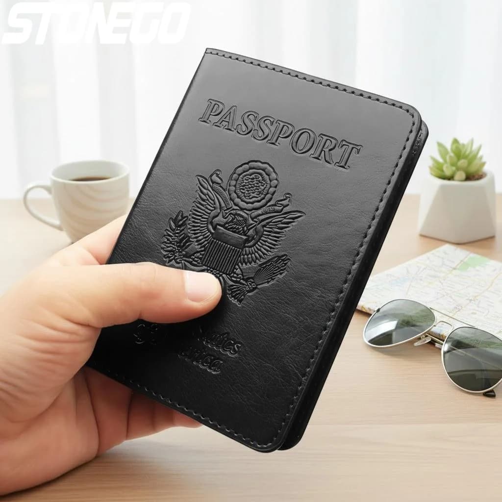 Porta Passaporto Personalizzato in Pelle per Donne, Portafoglio da Viaggio con Blocco RFID, Porta Carte per Ragazze