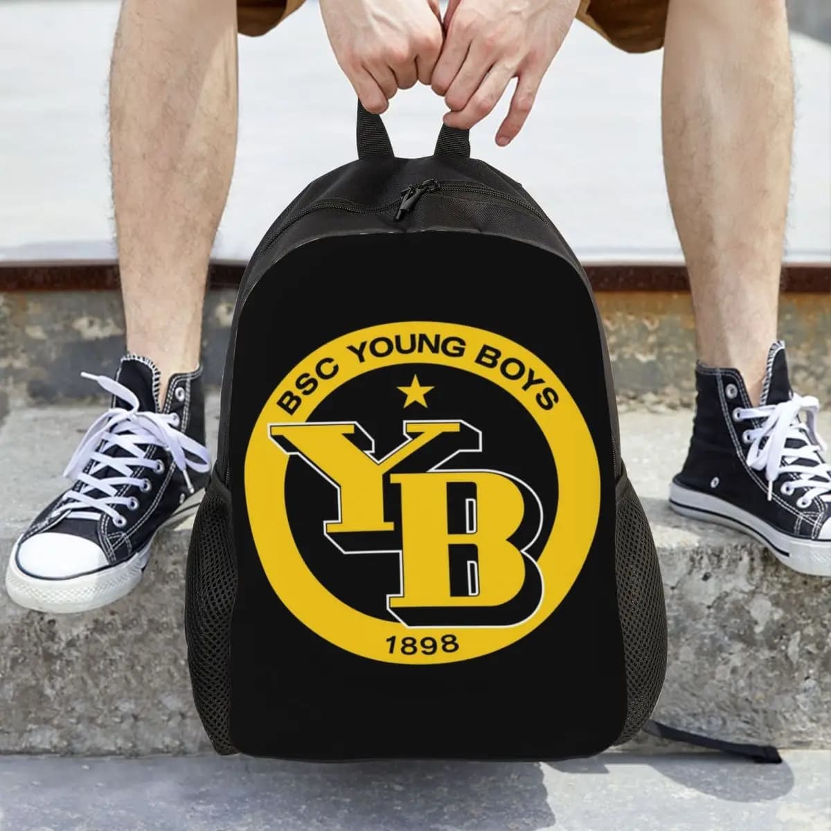BSC Young Boys Swiss Football Appassionati di sport Bern Svizzera Zaino Zaino BookBag Borsa da scuola Borse a tracolla per uomo Donna
