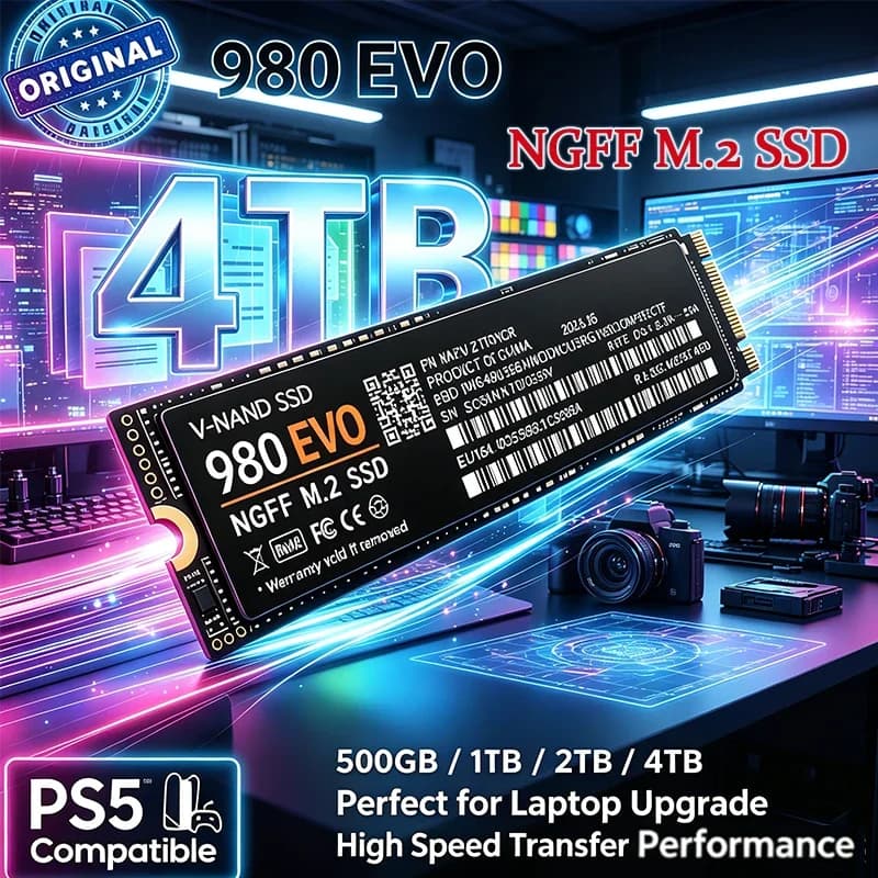 2026 New 980 EVO M.2 SSD NGFF 500GB 1TB 2TB 4TB SSD M.2 2280 PCIe4.0 SSD Internal Solid State Drive Disk for PS5 Laptop Desktop