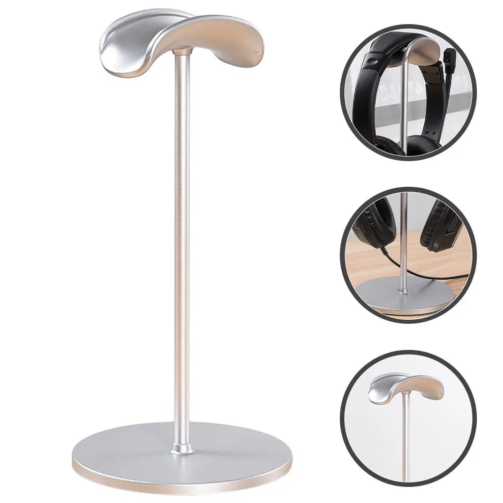 Supporto per cuffie da 1 pezzo, adatto alla maggior parte delle cuffie, elegante supporto antiscivolo per cuffie, organizer da scrivania, accessori per computer