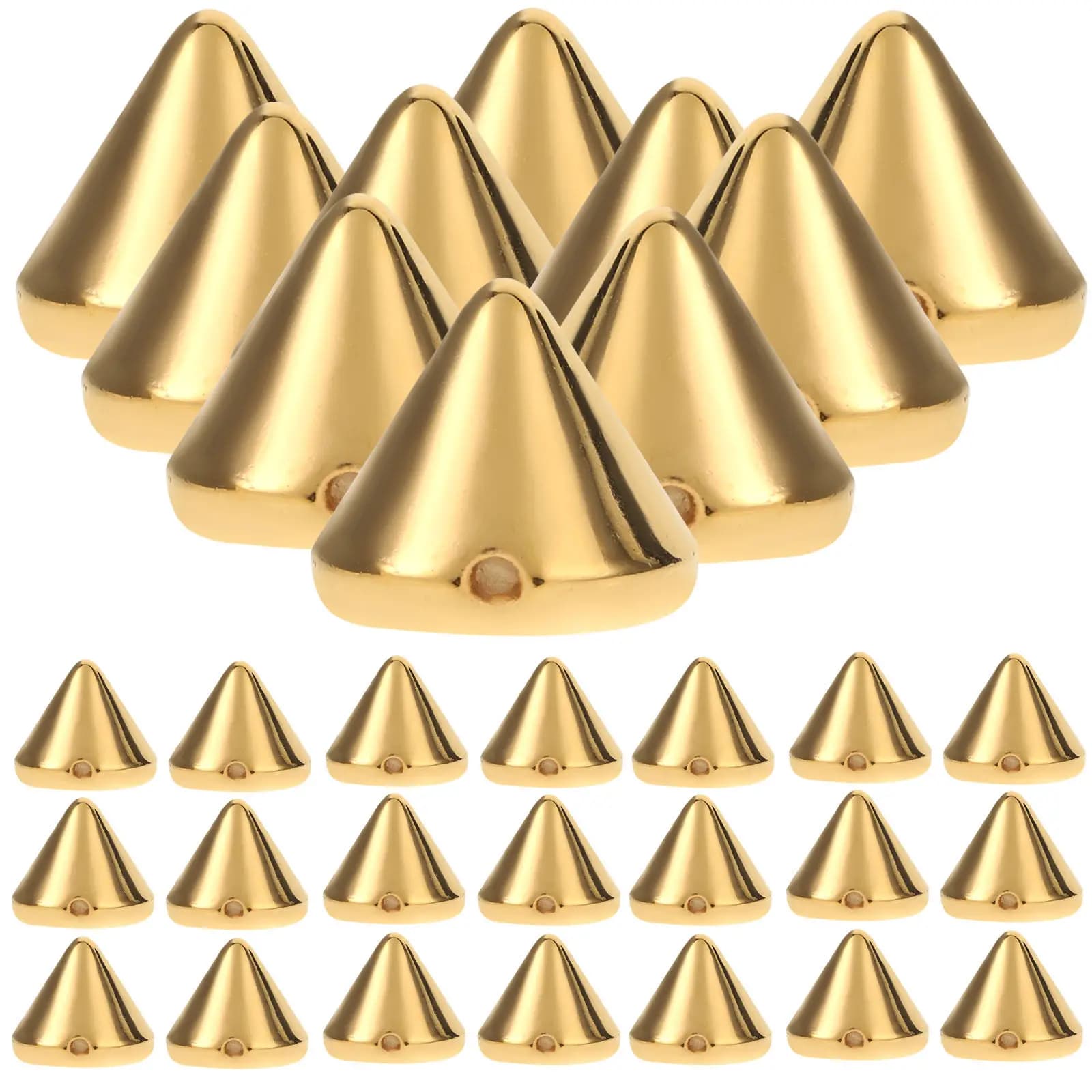 100Pcs Cone Spikes DIY Studs for Punk Fashion Leathercraft Necklace Jacket Shoes Bag Embellishment Garments