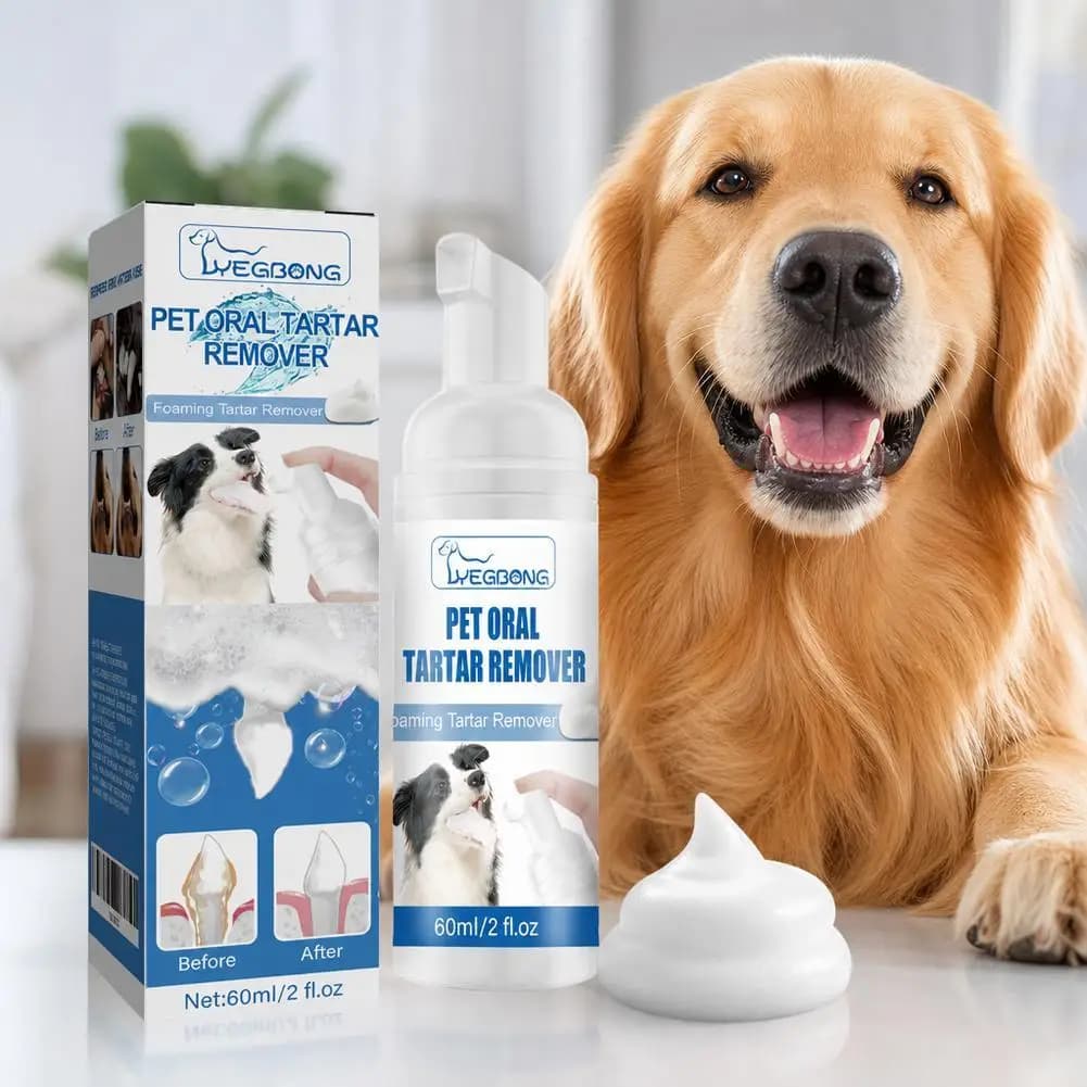 60ml Pet Oral Tartar Remover Spray Deep Clenaing Yellow Teeth Eliminate Bad Breath Fresh Breath Whitening Teeth Pet Oral Cleaner