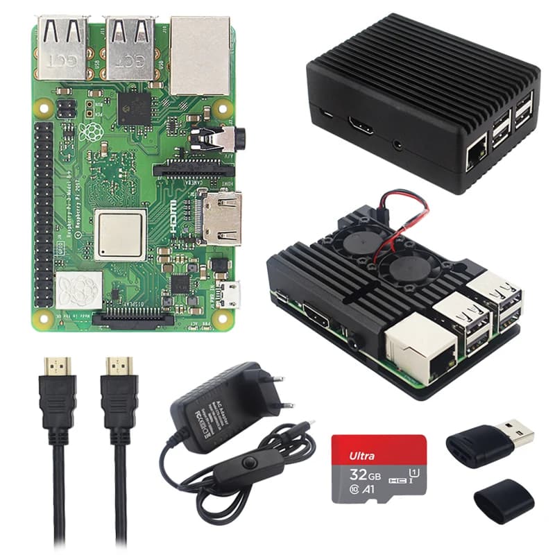 Raspberry Pi 3 model B + Kit muslimwifi BT Gigabit Ethernet PoE optional aluminum power supply for RPI 3 B + Plus